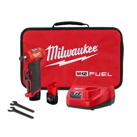 Milwaukee M12 FUEL 1 4 Inch Right Angle Die Grinder 2 Battery Kit Aircraft Spruce Australia